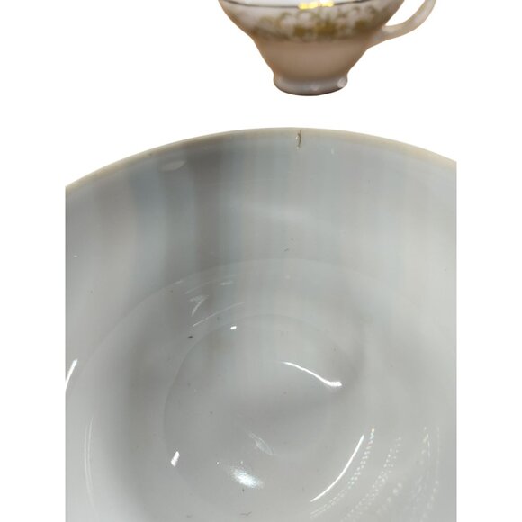 Vintage Porcelain  Norleans Rose Crest Teacup Set Of 4 Floral Pattern Gold Trim - Picture 6 of 8